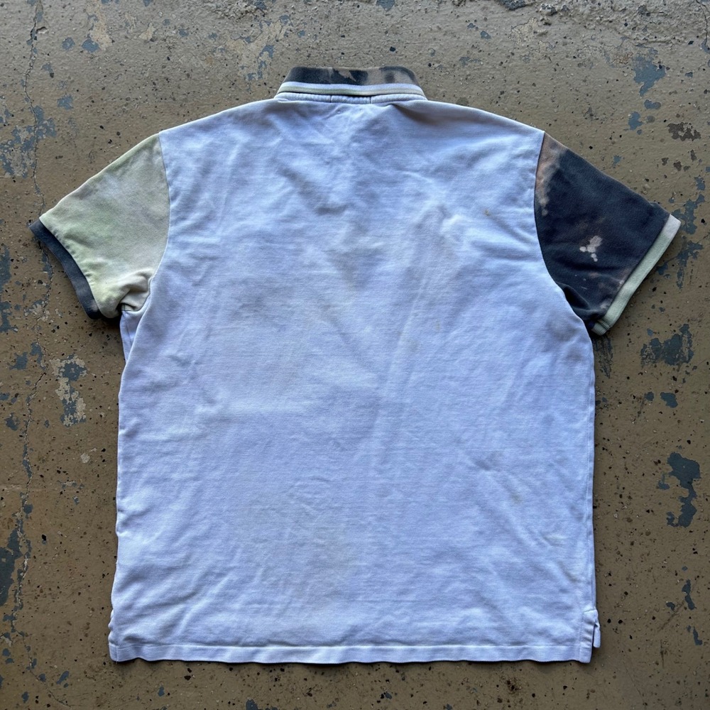 Polo Ralph Lauren Big Pony Colorblock Crest Polo Shirt Mens XL White Custom Slim - Picture 3 of 5